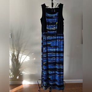 Andrew Marc New York Maxi Dress, Size Large, Colour Cornflower Blue.